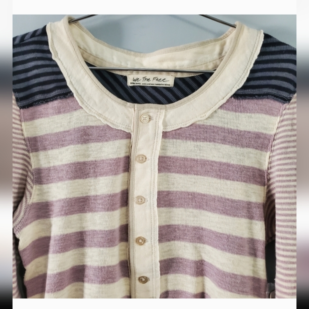 Free People Give Me Stripes Sand Combo Size Xs